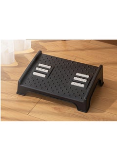 XiuWoo Foot Rest Under Desk Ergonomic Sturdy Office Footrest Black Foot Stool with Massage Surface and Roller Non Slip Bottom Feet Desk Support for Home Office Daily Work Supplies  - Image 2