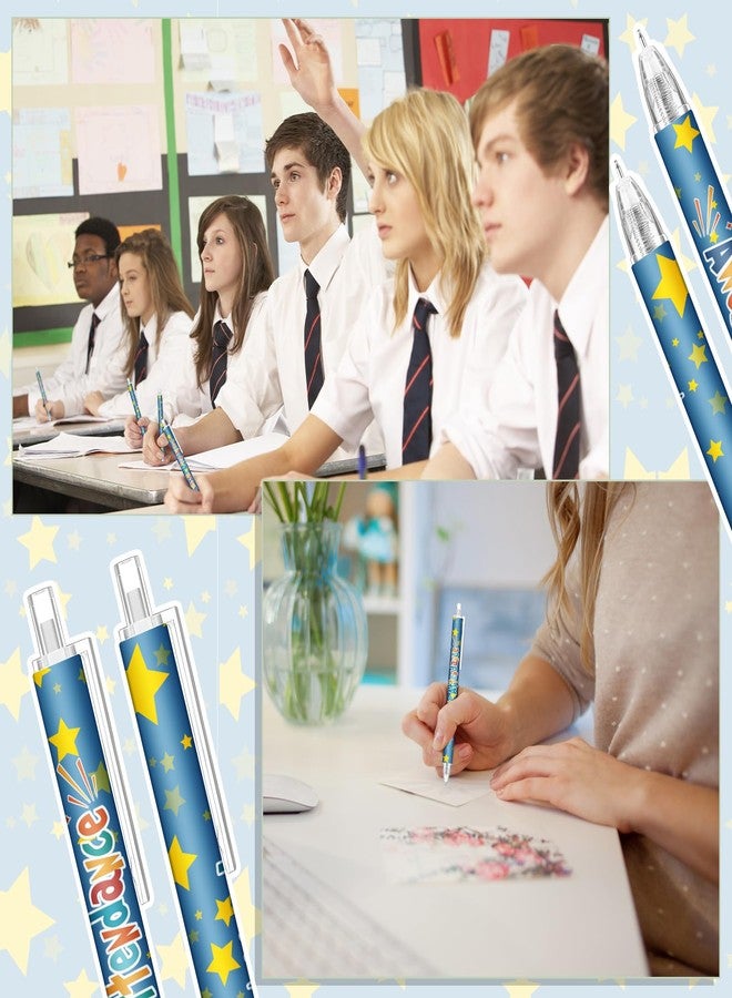 Sinload 100 Pcs Awesome Attendance Pens for Students Perfect Attendance Awards Pens for Classroom Prizes Motivational Brag Prizes for School Competition Educational Learning Activities Contests Team - Image 5