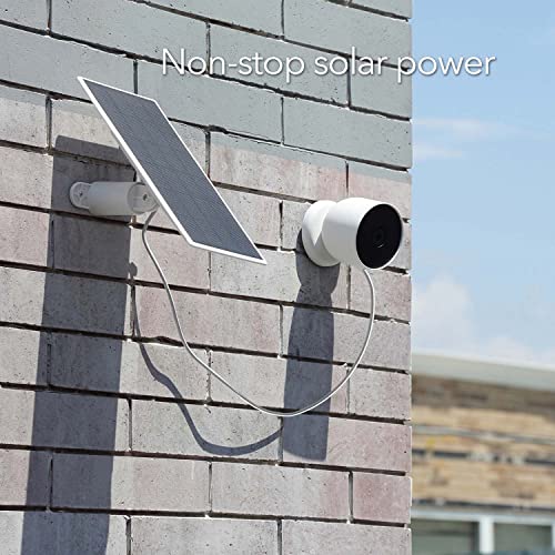 Wasserstein Solar Panel, Solar Panel Charger for Google Nest Cam Outdoor or Indoor, Battery - 2.5W Solar Power - Camera Solar Panels Made for Google Nest (2 Pack) - Image 3