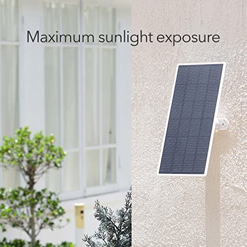 Wasserstein Solar Panel, Solar Panel Charger for Google Nest Cam Outdoor or Indoor, Battery - 2.5W Solar Power - Camera Solar Panels Made for Google Nest (2 Pack) - Image 5