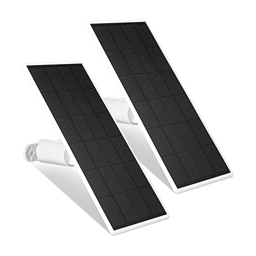 Wasserstein Solar Panel, Solar Panel Charger for Google Nest Cam Outdoor or Indoor, Battery - 2.5W Solar Power - Camera Solar Panels Made for Google Nest (2 Pack) - Image 1