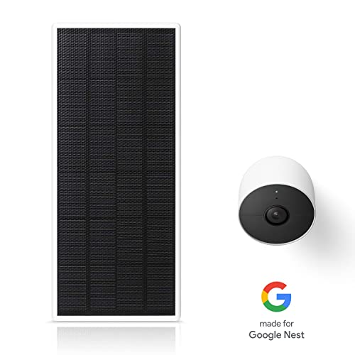 Wasserstein Solar Panel, Solar Panel Charger for Google Nest Cam Outdoor or Indoor, Battery - 2.5W Solar Power - Camera Solar Panels Made for Google Nest (2 Pack) - Image 2
