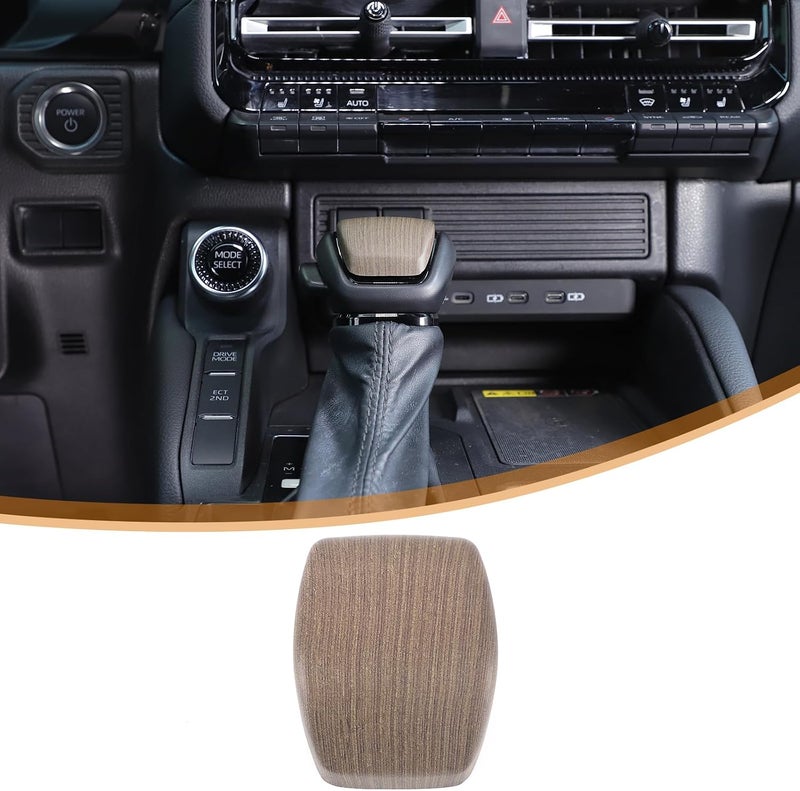 Heutamo غطاء مقبض ناقل الحركة متوافق مع تويوتا لاند كروزر برادو 250 J250 LC250 2024 2025 إكسسوارات، غطاء مقبض ناقل الحركة من مادة ABS، 1 قطعة (خشب الكمثرى) - Image 1