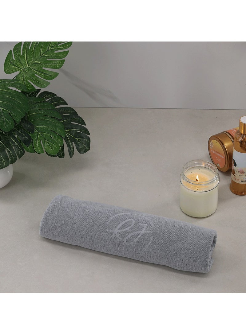 RJ Medium Grey Bath Towel – 45×100 cm - Image 1