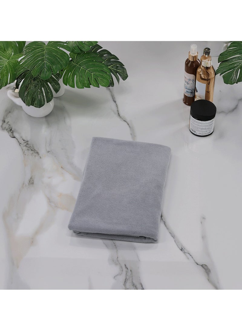 RJ Medium Grey Bath Towel – 45×100 cm - Image 2