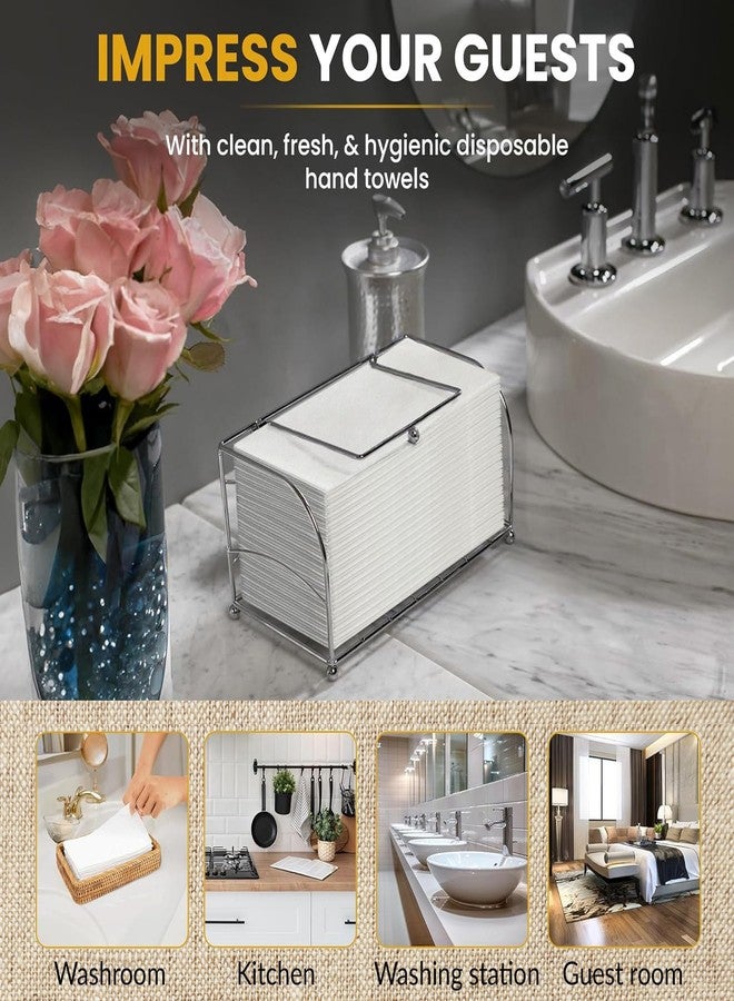 Inspire مناديل ورقية ذات ملمس الكتان القابل للتصرف | مناشف يد أنيقة للضيوف لتناول الطعام الفاخر، الحمام، محطة الغسيل، | 200 قطعة - Image 3