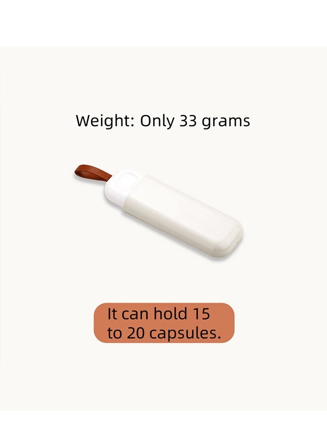 2-Pieces tablet portioning boxes, portable small mini medicine boxes, portable tablet boxes, Multi-Functional Dispensing Medicine Box Pill Box, Three Compartments And A Pull Rope Design - Image 3