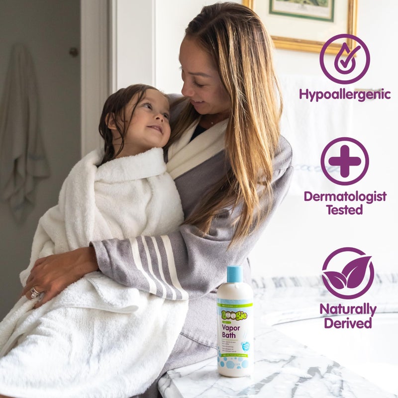 Boogie Kids Botanical Bubble Bath, Soothing Vapor Bubble Bath, Made with Plant and Oat Extracts, Natural Essential Oils, Mint Eucalyptus, 18 oz, Pack of 1 - Image 4