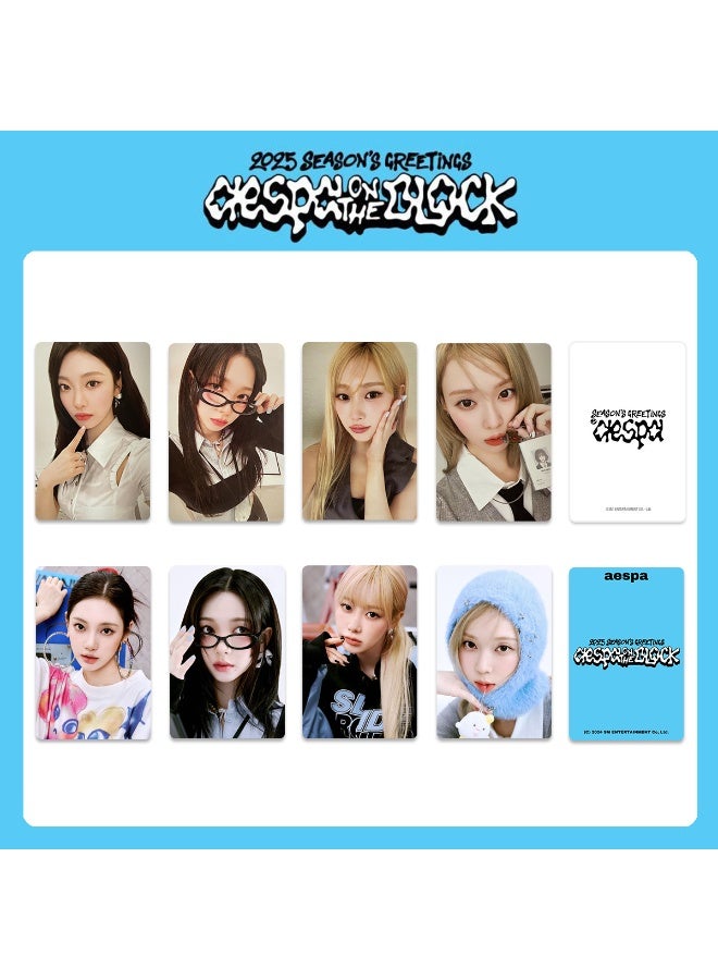 NIBEMINENT 4 Pcs Kpop Aespa Season Greeting Lomo Cards Card For Fans Collection Gifts - Image 2