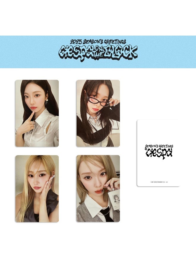 NIBEMINENT 4 Pcs Kpop Aespa Season Greeting Lomo Cards Card For Fans Collection Gifts - Image 1