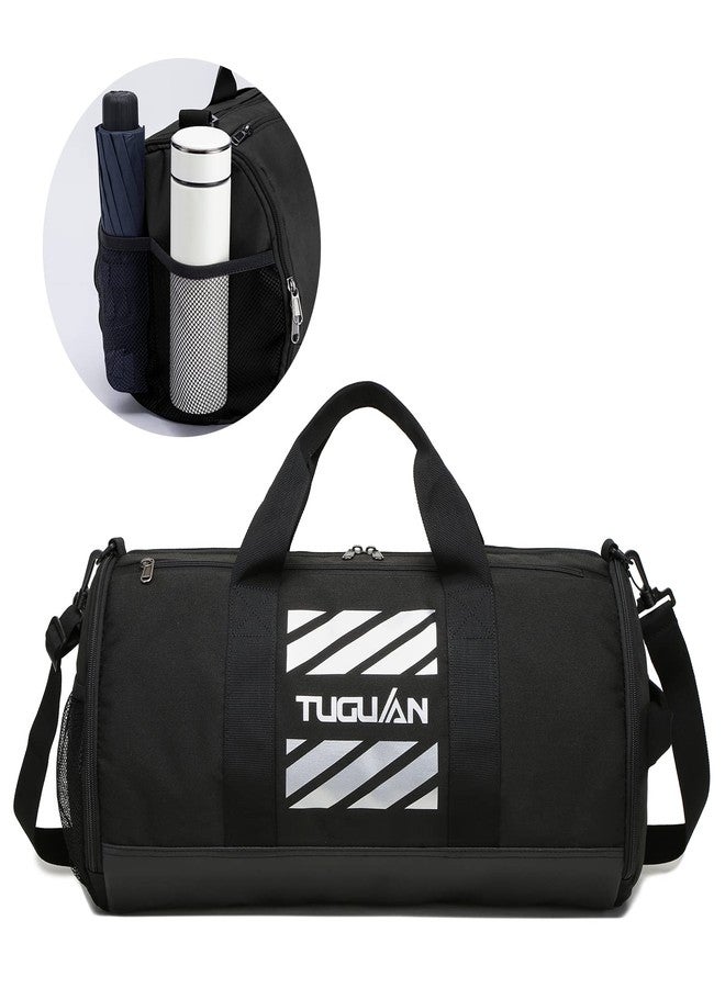 TUGUAN Gym Bag for Men Women with Wet Pocket & Shoe Compartment Travel Duffle Bag Man Sport Basketball Football Bag Weekend Overnight Duffel Bag Gym Tote bag 40L, Black - Image 3