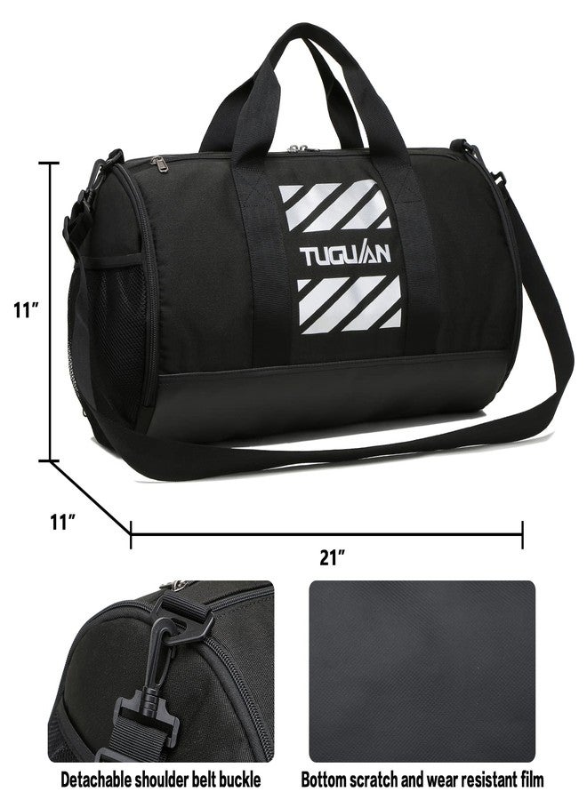 TUGUAN Gym Bag for Men Women with Wet Pocket & Shoe Compartment Travel Duffle Bag Man Sport Basketball Football Bag Weekend Overnight Duffel Bag Gym Tote bag 40L, Black - Image 5