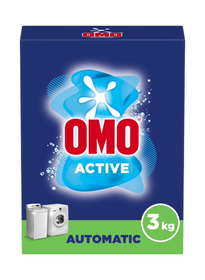 Omo Laundry Powder Detergent For Front Load Machines Active For Unbeatable Stain Removal Blue 3kg - Image 1