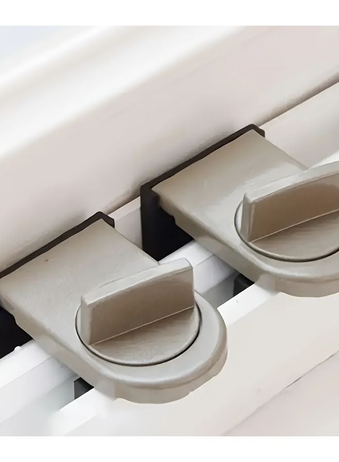 Black Heavy Duty Aluminum Sliding Door Window Security Lock Safety Pin Design - Image 2