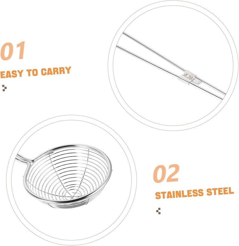 Stainless Steel Strainer Ladle Fine Mesh Skimmer Spoon For Kitchen Jelly Fruits - Image 4