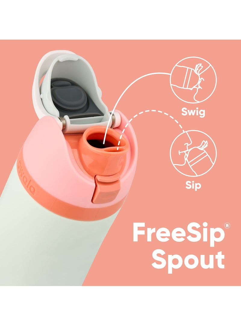 زجاجة مياه Owala FreeSip معزولة من الفولاذ المقاوم للصدأ مع ماصّة للرياضة والسفر والمدرسة زجاجة مياه رياضية خالية من مادة BPA، 32 أونصة، Tied and True - Image 2