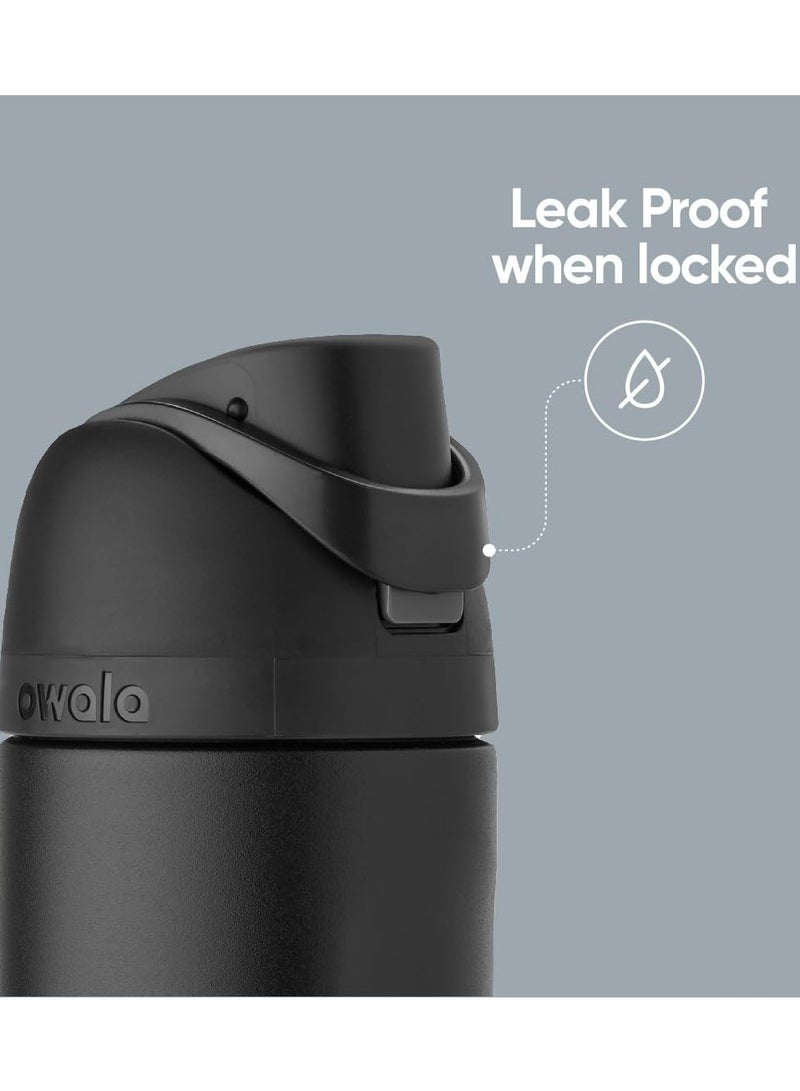 زجاجة مياه Owala FreeSip معزولة من الفولاذ المقاوم للصدأ مع ماصّة للرياضة والسفر والمدرسة زجاجة مياه رياضية خالية من مادة BPA، 32 أونصة، Tied and True - Image 5