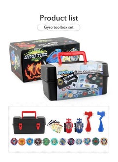 XICEN Battling Tops Box Set, Burst Gyro Toys 12 Spinning Tops + 2 Launchers + Stickers Combat Battling Game with Portable Box Gift for Kids Children Boys 499, One Size  - Image 4