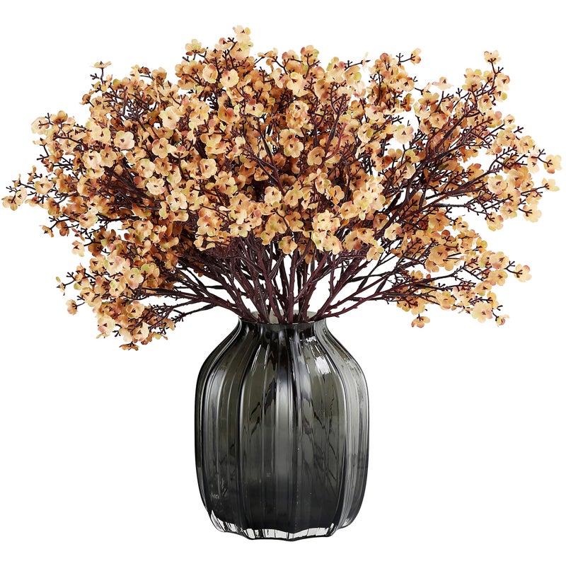 JAKY Global JAKY-Global Babys Breath Silk Artificial Flowers Bulk 20pcs for Fall Decor Fake Flower Bouquet Bulk for Home Kitchen Indoor Bouquet Floral Arrangement Table Centerpieces Party Decor(Khaki) - Image 1
