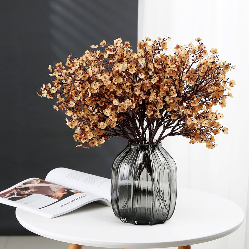 JAKY Global JAKY-Global Babys Breath Silk Artificial Flowers Bulk 20pcs for Fall Decor Fake Flower Bouquet Bulk for Home Kitchen Indoor Bouquet Floral Arrangement Table Centerpieces Party Decor(Khaki) - Image 3