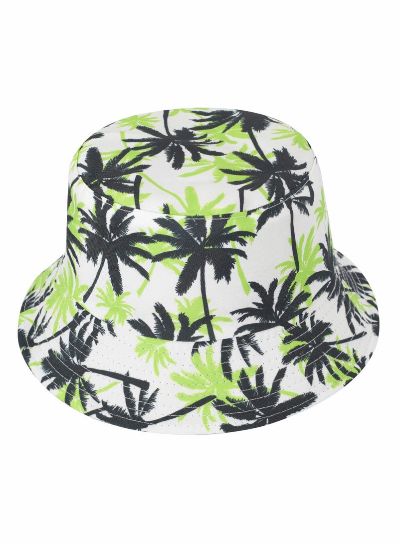 Bucket Hat, Fashion Coconut Tree Print Hat, Reversible Summer Sun Cap for Women Men Outdoor Travel - Image 1