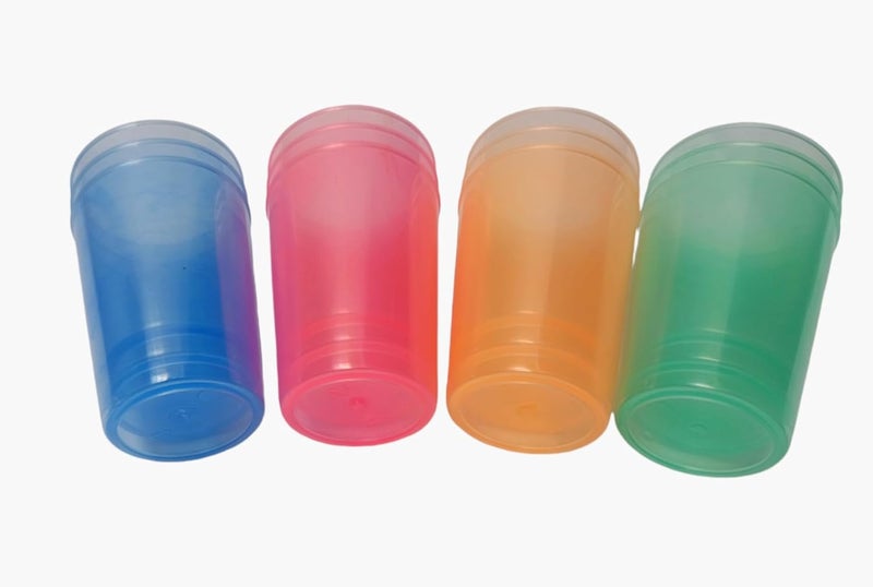 Kitchwish Plastic Glasses Multipurpose Glass Set WaterJuice Multicolor Pack of 12 - Image 2