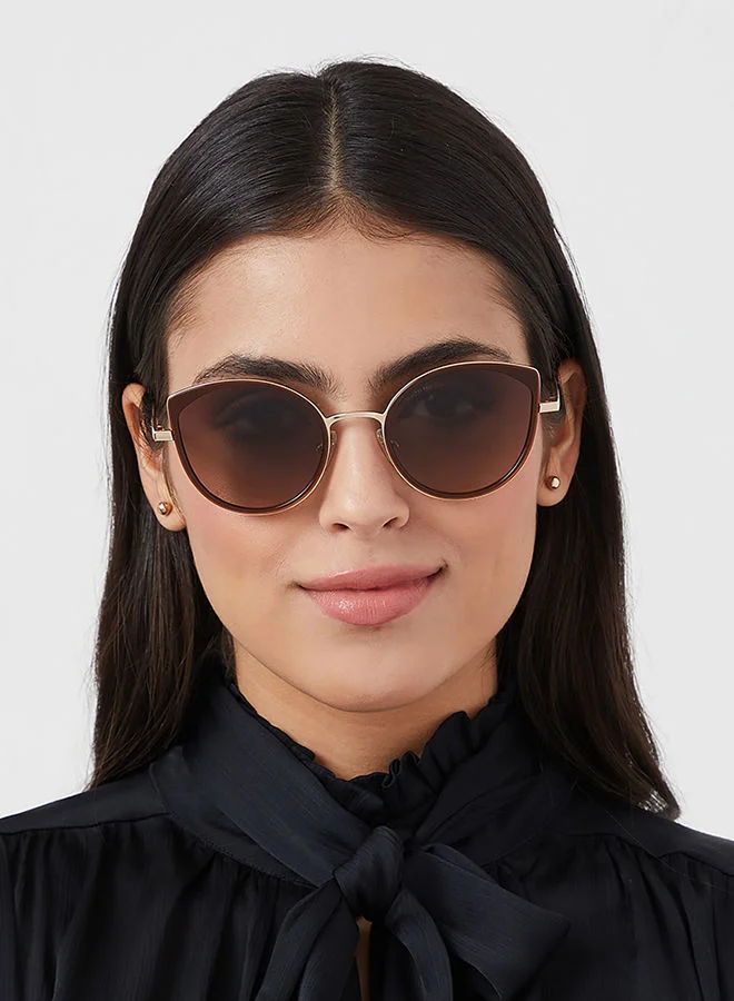 30Sundays 30Sundays ASPEN,Women Sunglasses, Cat Eye Sunglasses, UV Protection: UV400 (Brown,Brown)