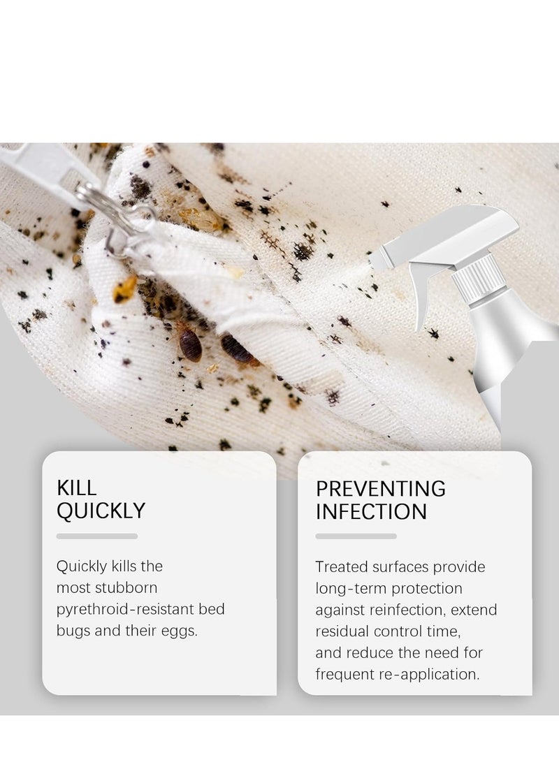 Jakehoe 120ml Bed Bugs Killer Spray, Roach & Fly Killer Spray, Plant-Based Actives Kill Insects & Bugs on Contact, Non-Greasy, Repellent Indoor flea moth bugs bed bugs, No Stains, Fresh Scent - Image 5
