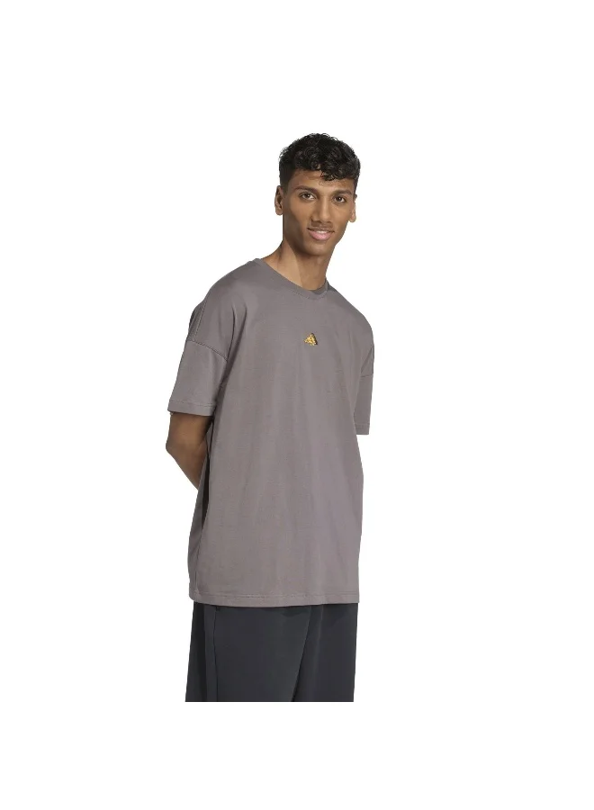Adidas M Fn T Shirt Brown Training T-Shirts For Men XS