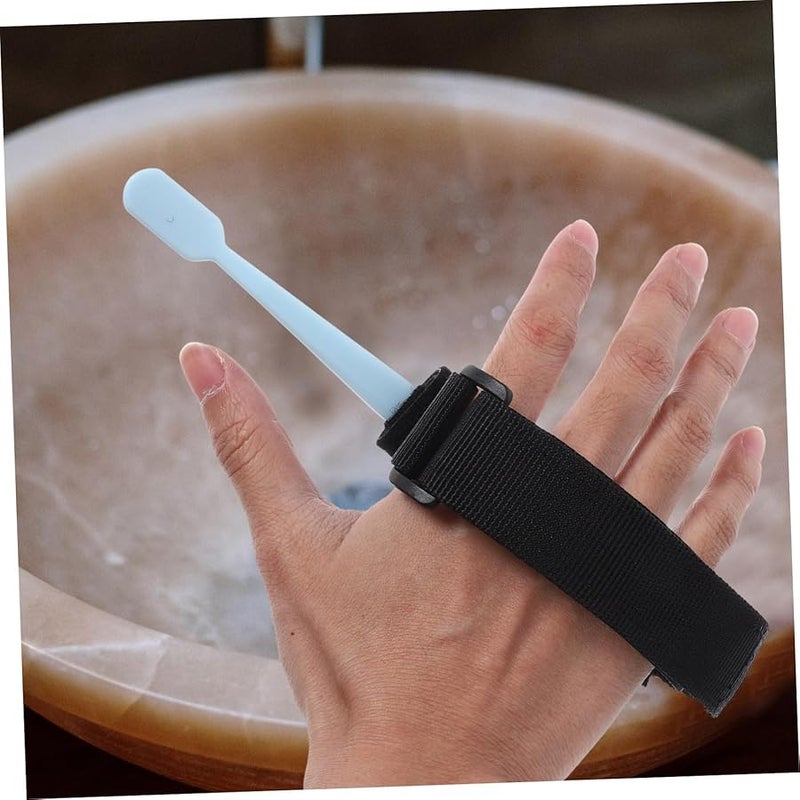 فرشاة أسنان ناعمة الشعيرات للمسنين مع حزام يد للمساعدة في العناية بالفم من النايلون للمرضى طريحي الفراش والمعاقين - Image 5