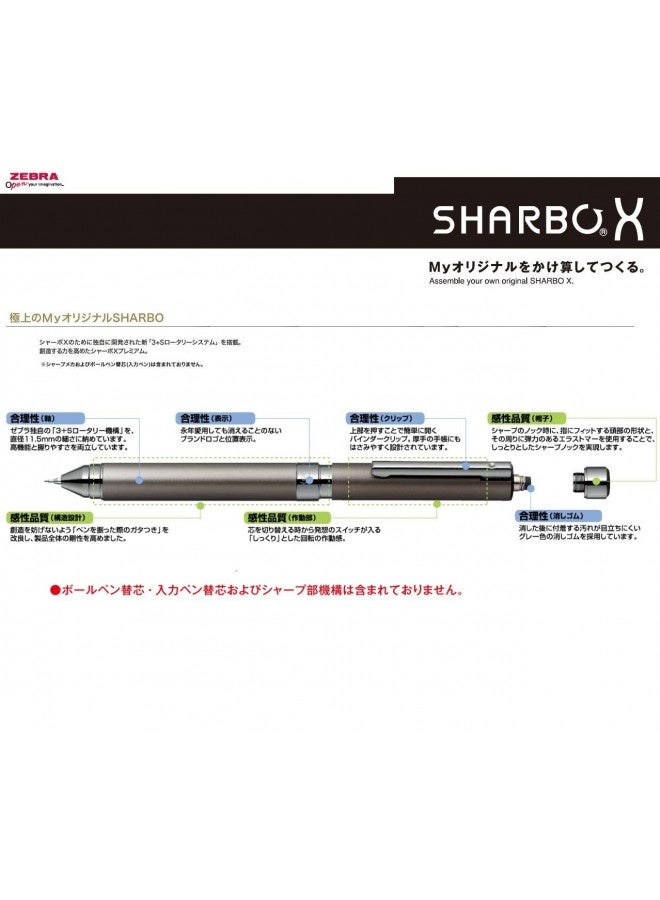 Zebra Sharbo X Refill Mechanical Pencil Unit, 0.5 Mm (Sb-X-5-B1) - Image 1