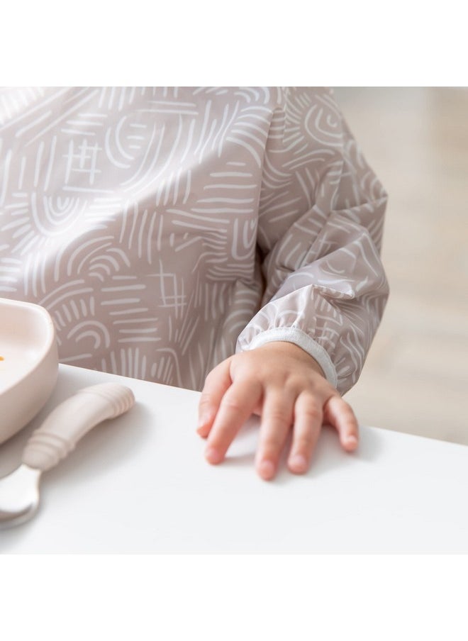 BUMKiNs - Sleeved Bib For Girl Or Boy, Baby And Toddler For 6-24 Mos, Essential Must Have For Eating, Feeding, Baby Led Weaning Supplies, Long Sleeve Mess Saving Food Catcher, 2-Pk Desert Boho - Image 1