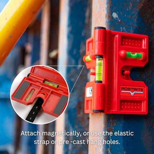 Kapro - 340 Postrite Post Level - Adjustable Folding Post Level - For Use on Posts and Pipes - Includes Strap and 3 Vials - Magnetic - Image 4