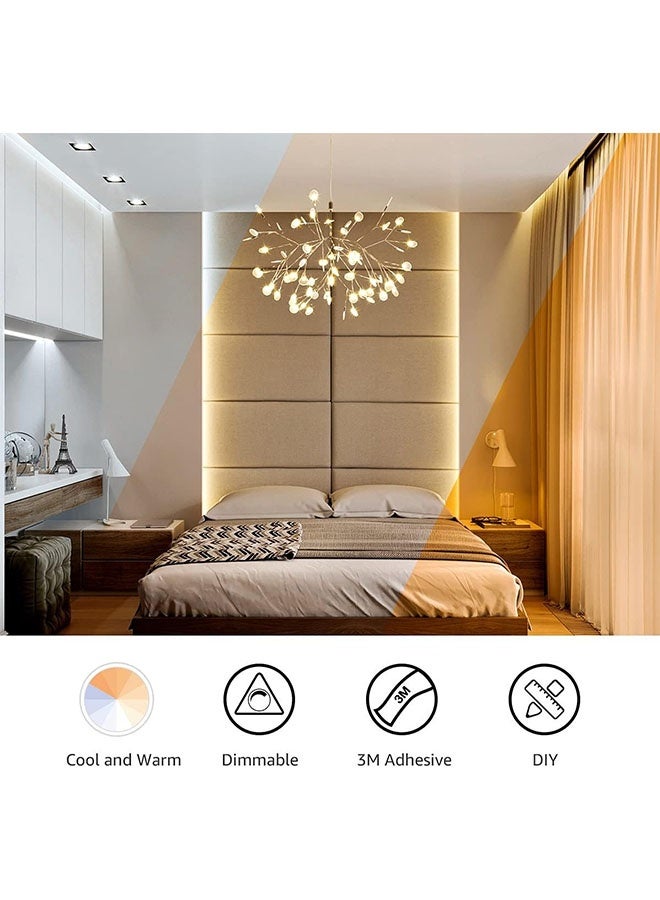 5/10M Warm White LED Strip Lights Bright 300 LEDs, 3000K Dimmable Light Strip 16.4ft with Control Box, Flexible Rope LED Ribbon LED Lights  for Bedroom Home Lighting Mirror Kitchen Bar Cabinet Daylight Warm White  - Image 3