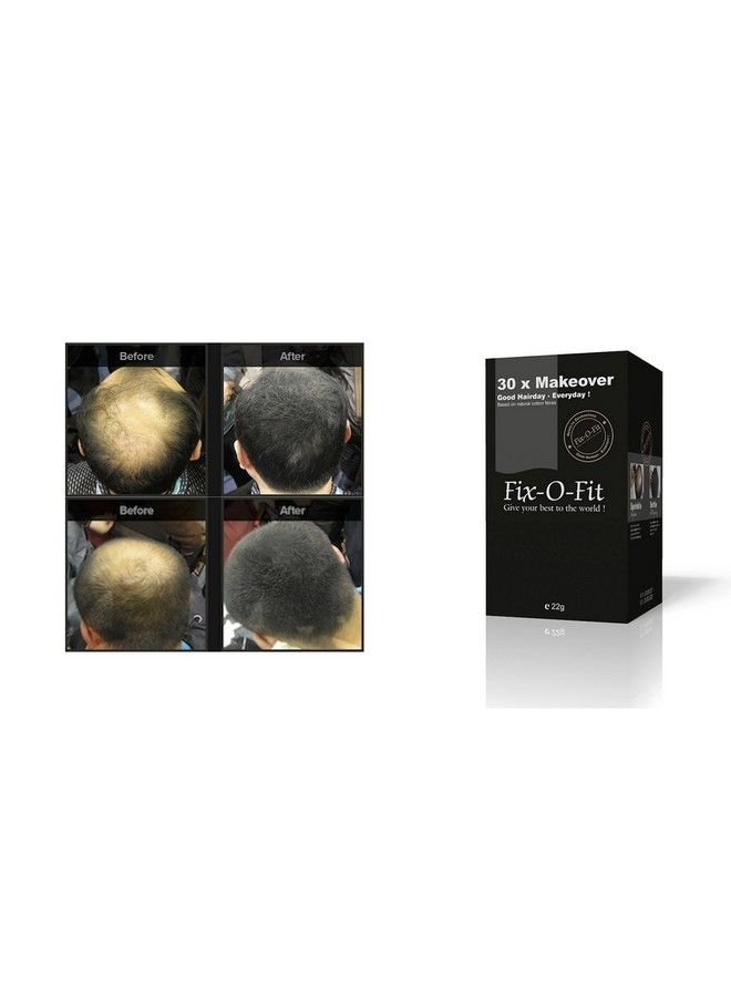 Fix-O-Fit Hair Fibers Dark Brown For Men And Women Natural Hair Thickening Fiber 22G - Image 1