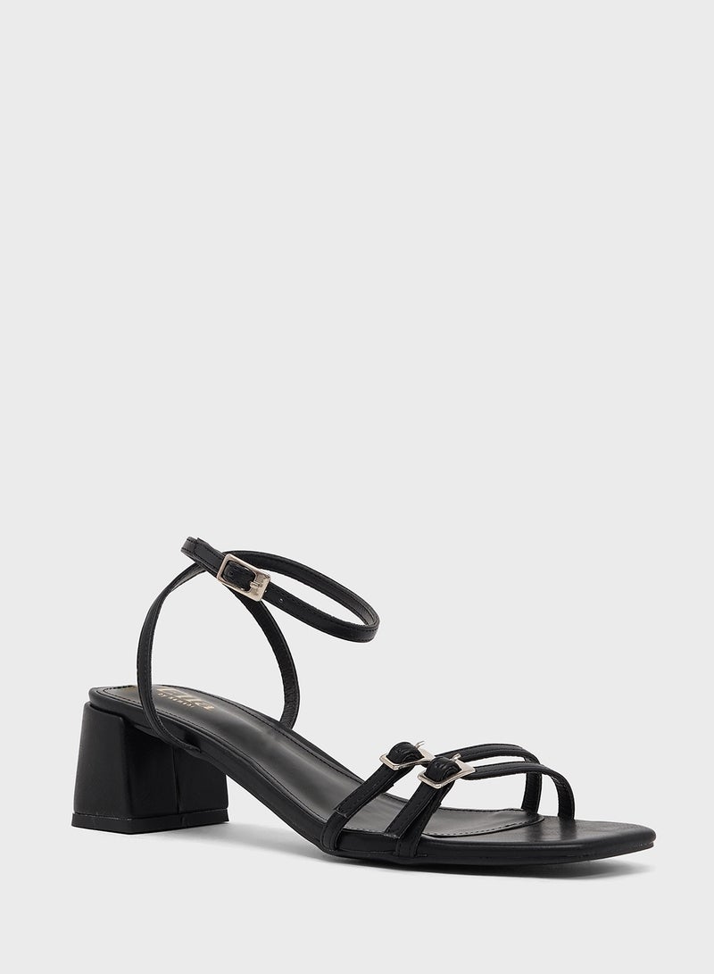 ELLA Double Strap Block Heel Sandal - Image 2
