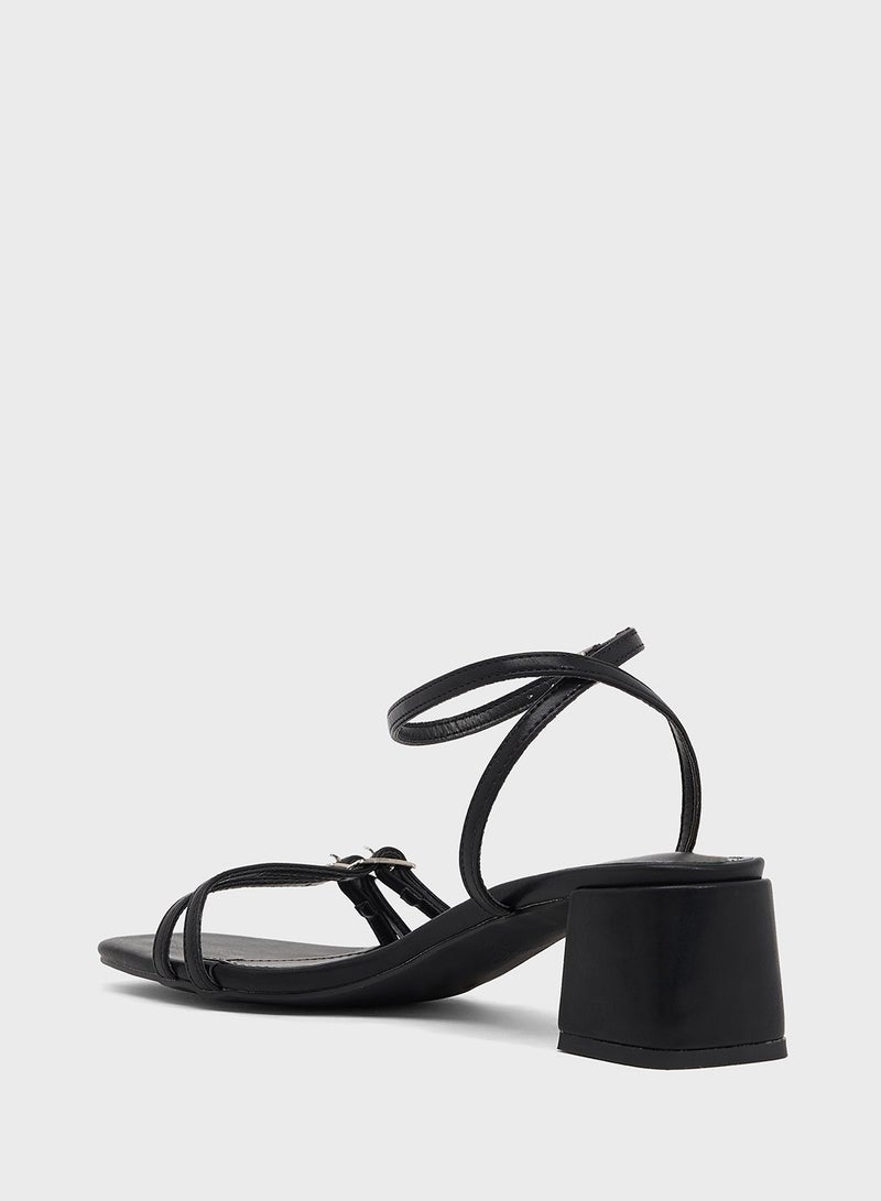 ELLA Double Strap Block Heel Sandal - Image 3