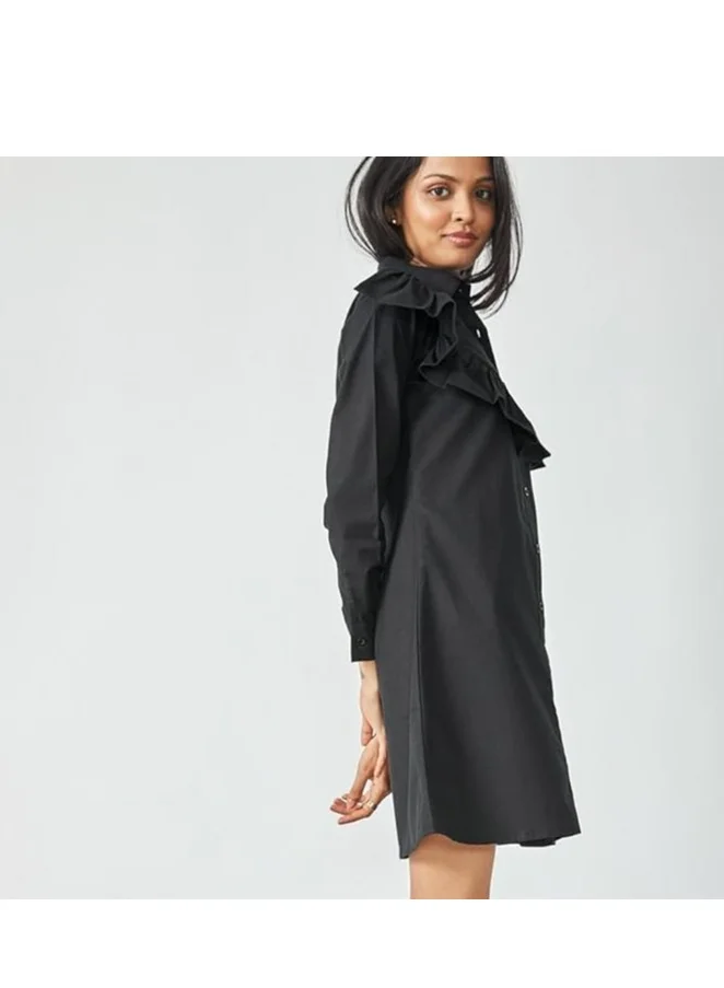 The Label Life Ruffle Full Sleeve Mini Dress