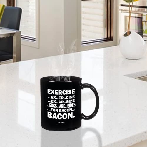 Funny Guy Mugs Eggs Are Sides For Bacon Ceramic Coffee Mug - 11oz - Ideal Funny Coffee Mug for Women and Men - Hilarious Novelty Coffee Cup with Witty Sayings - Image 4