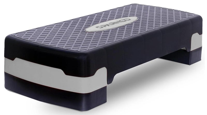 Sparnod Fitness سبرنود فيتنس SAS-1000 جهاز تمارين الأيروبيك للمنزل، ارتفاع قابل للتعديل، سطح مضاد للانزلاق، يدعم حتى 225 كجم، مدمج وقابل للنقل، مثالي لتمارين الكارديو، تدريب القوة والبيلاتس (رمادي) - Image 1