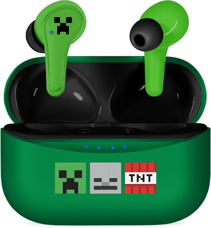 Minecraft Bluetooth TWS Earphones (Green) - Image 4