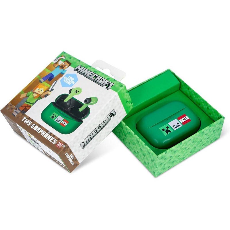 Minecraft Bluetooth TWS Earphones (Green) - Image 2