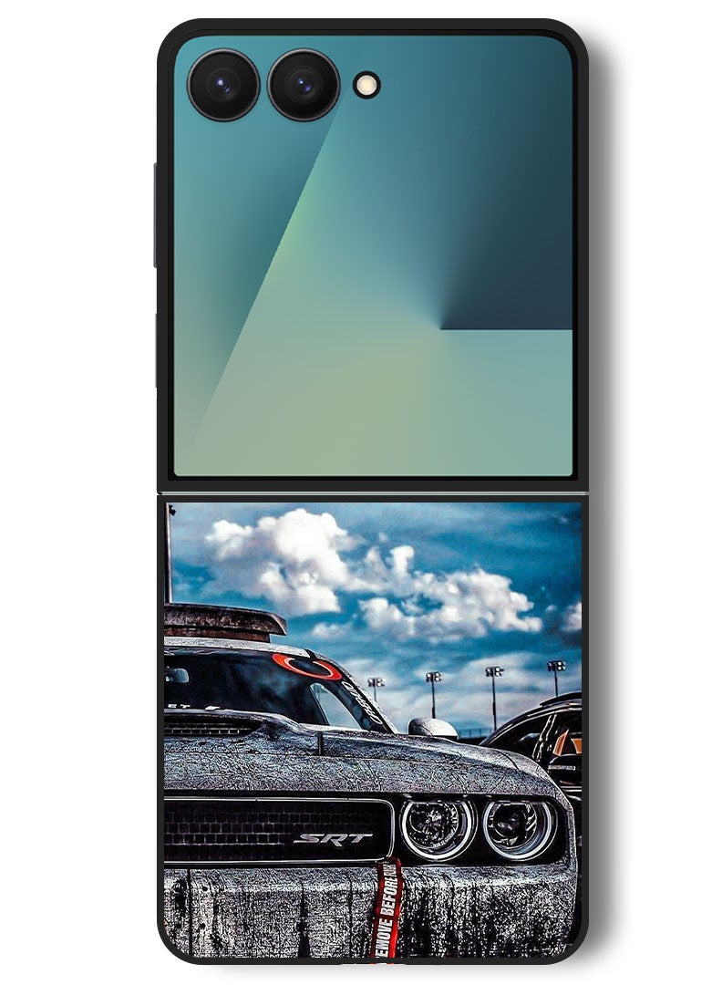 Theodor Case Compatible with Samsung Galaxy Z Flip 7 - 6.9 Inch Protection Shockproof Bumper Cover Car (6) - Image 1