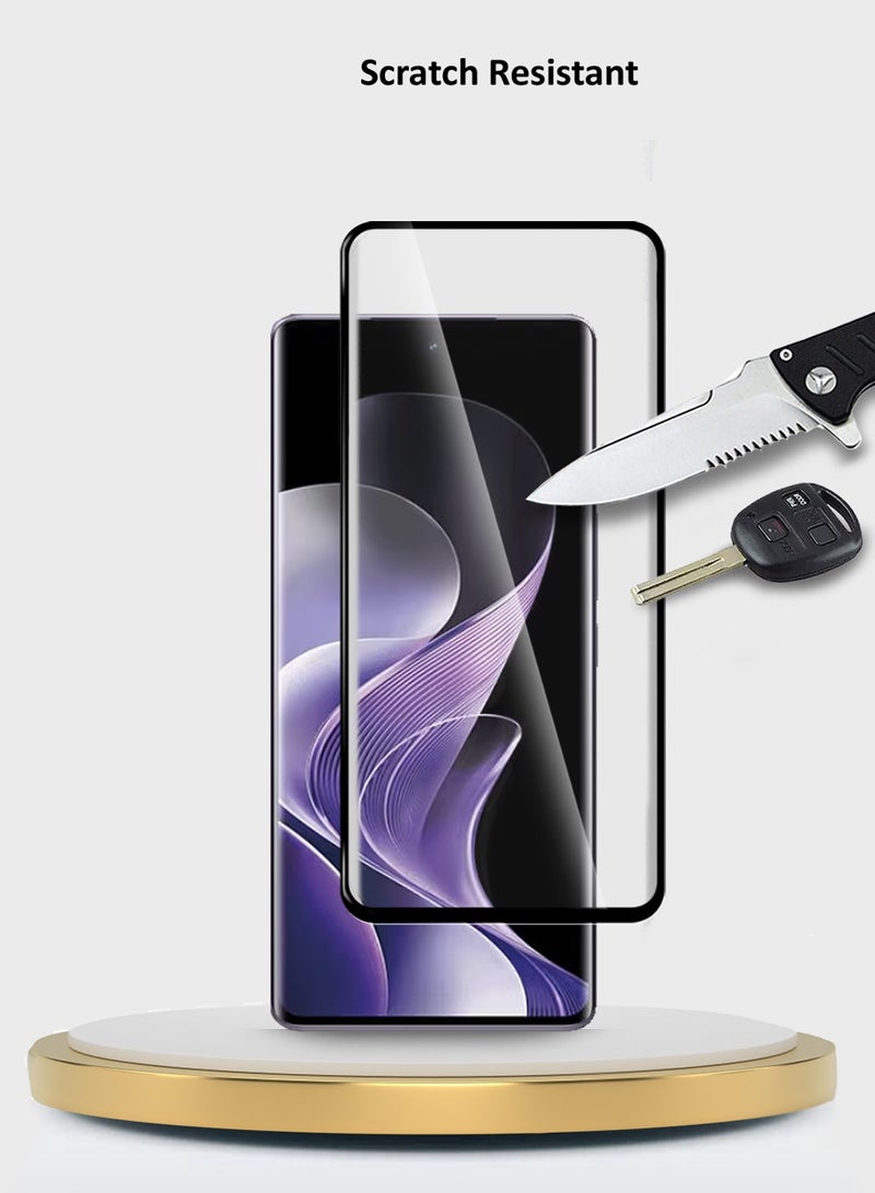 Wtech vivo V40 / V40 Pro / V40 Lite 5G 2024 Premium Edge-Pro Series Full Glue Full Cover Tempered Glass Screen Protector (MSGPCN) - Clear/Black - Image 2