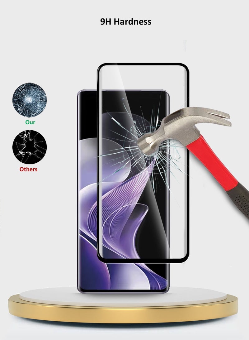 Wtech vivo V40 / V40 Pro / V40 Lite 5G 2024 Premium Edge-Pro Series Full Glue Full Cover Tempered Glass Screen Protector (MSGPCN) - Clear/Black - Image 3