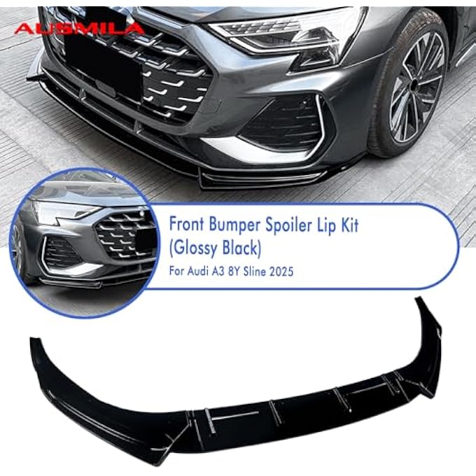 AUSMILA Front Bumper Spoiler Lip Body Kit for Audi A3 8Y Sline 2025+ - Image 4