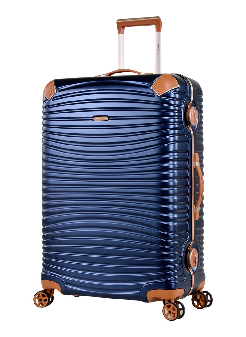 eminent Hard Case Travel Bags Makrolon Polycarbonate Gold Jetstream Aluminum Frame Luggage Suitcase Extra Corner Protection Double Tsa Lock E9R1 Large Checked Luggage Blue Moon  - Image 1