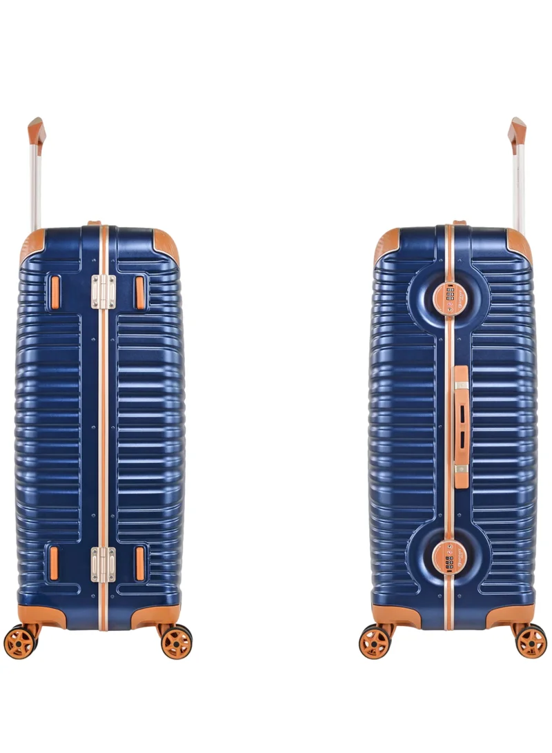 eminent Hard Case Travel Bags Makrolon Polycarbonate Gold Jetstream Aluminum Frame Luggage Suitcase Extra Corner Protection Double Tsa Lock E9R1 Large Checked Luggage Blue Moon