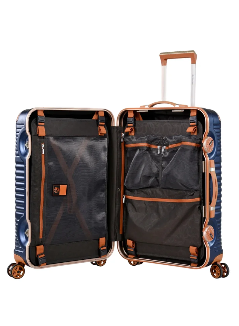 eminent Hard Case Travel Bags Makrolon Polycarbonate Gold Jetstream Aluminum Frame Luggage Suitcase Extra Corner Protection Double Tsa Lock E9R1 Large Checked Luggage Blue Moon