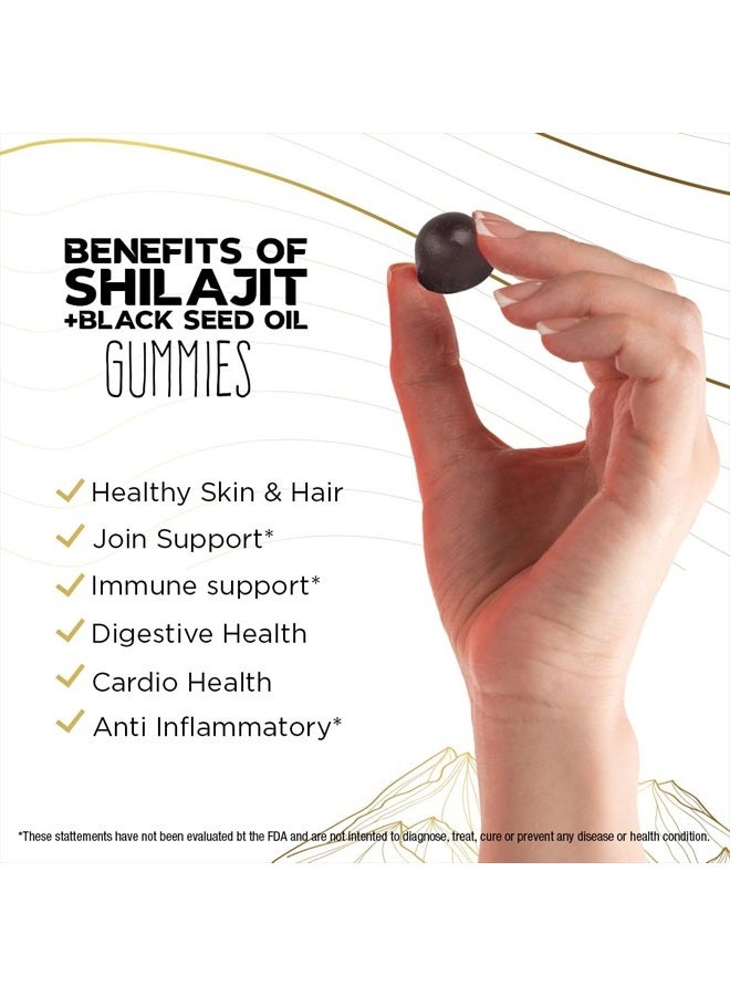 Sakoon nutrition Pure Shilajit Supplement Gummies with Black Seed Oil, High Potency Pure Himalayan Resin for Energy, Immune Support, and Cognitive Function, Lab Tested Chewables - Image 3